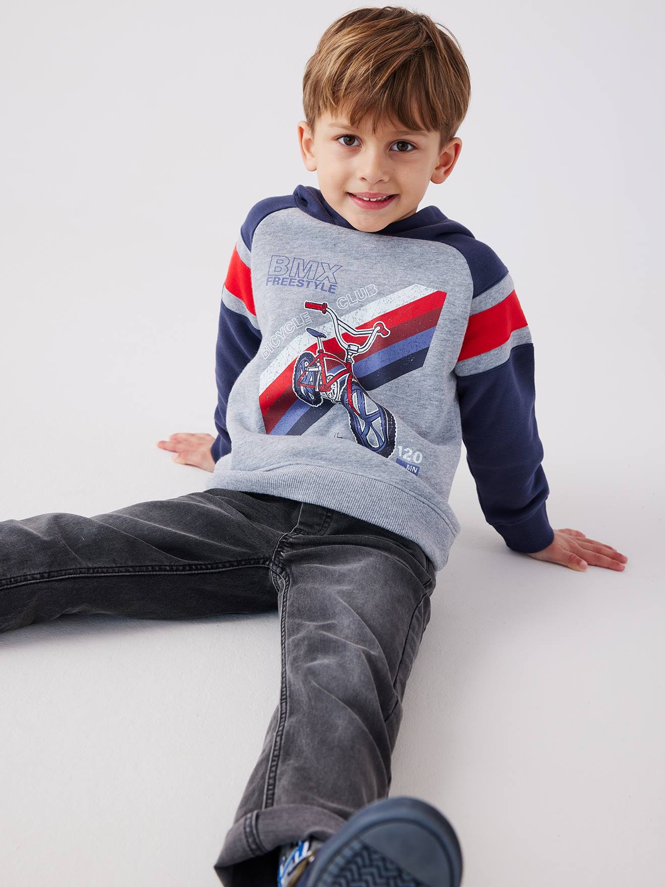 Vertbaudet Jungen Kapuzensweatshirt - pekannüsse