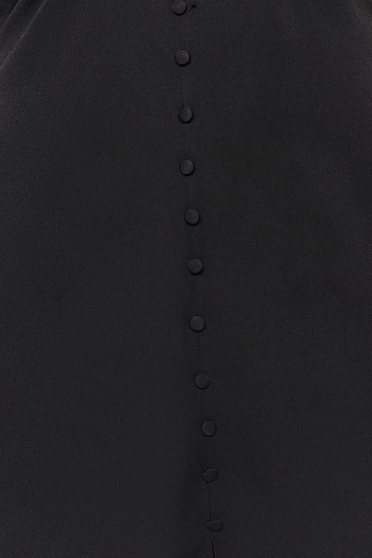 Trendyol Curve  Schwarzes, geknöpftes, gewebtes Kleid mit Schlitz und detailliertem Schnitt TBSSS23AH00257