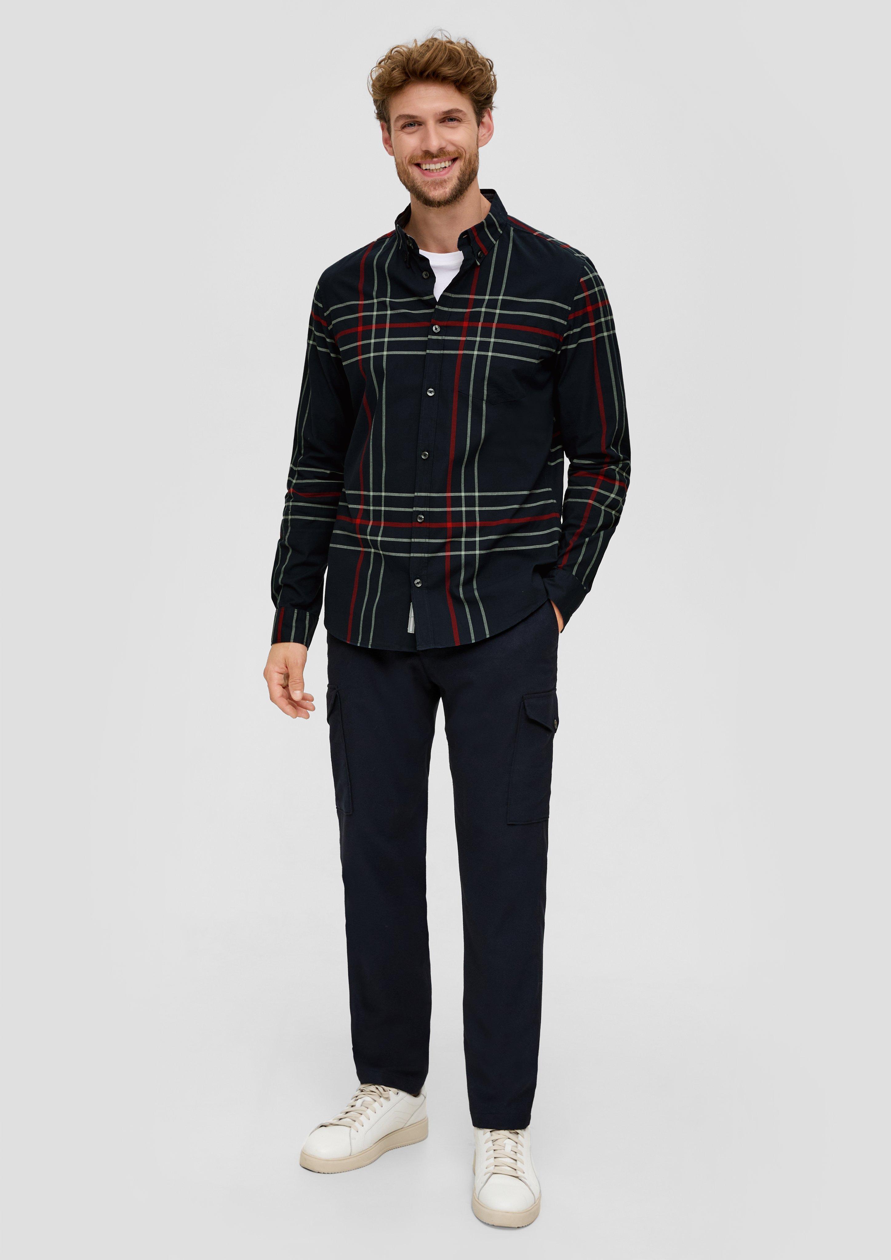 Slim: Karohemd aus Baumwollstretch  2133495-59N2