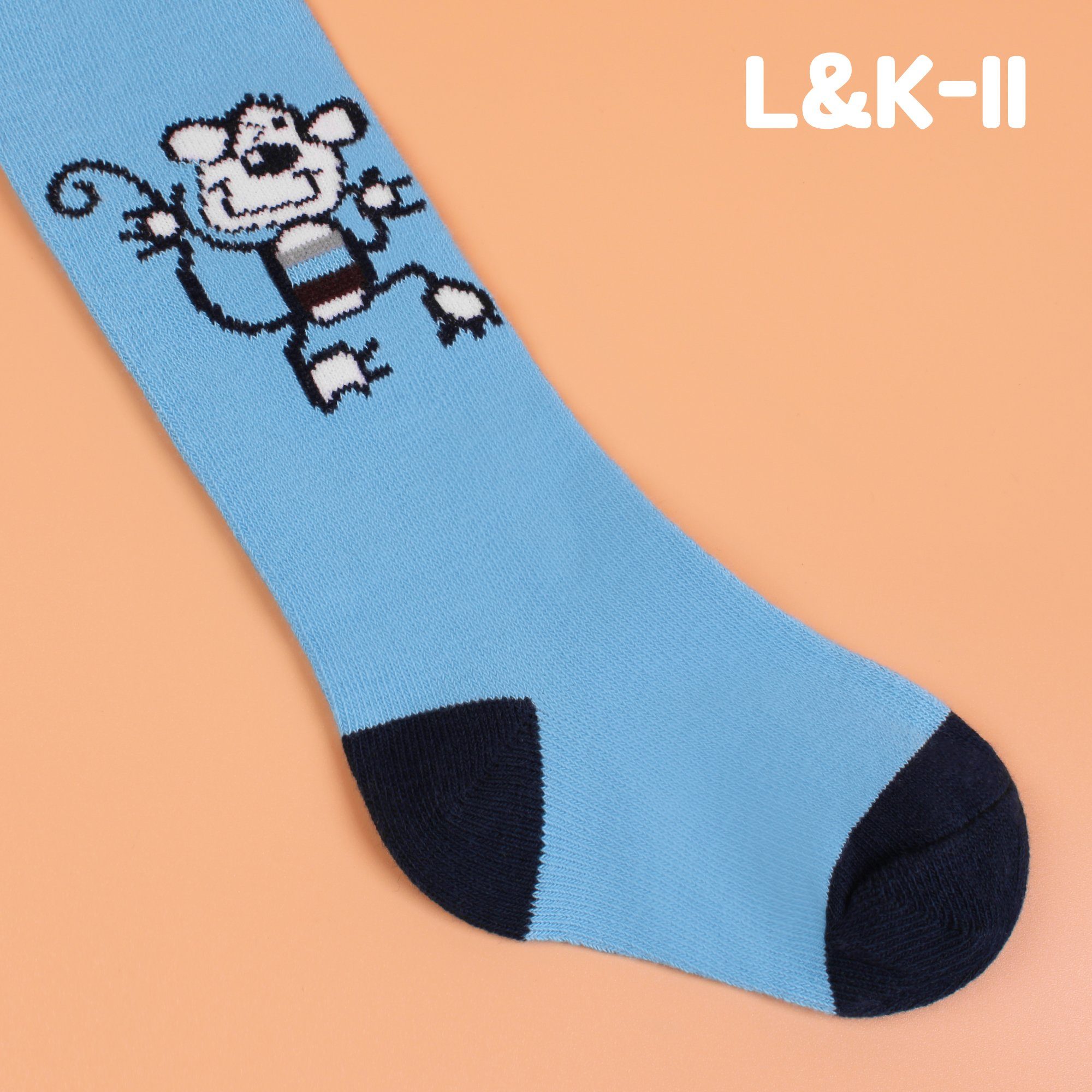 L&K-II Strumpfhose 2770 Strumpfhose für Baby Jungen mit Hund Löwen Affen Bären und Auto Motiv