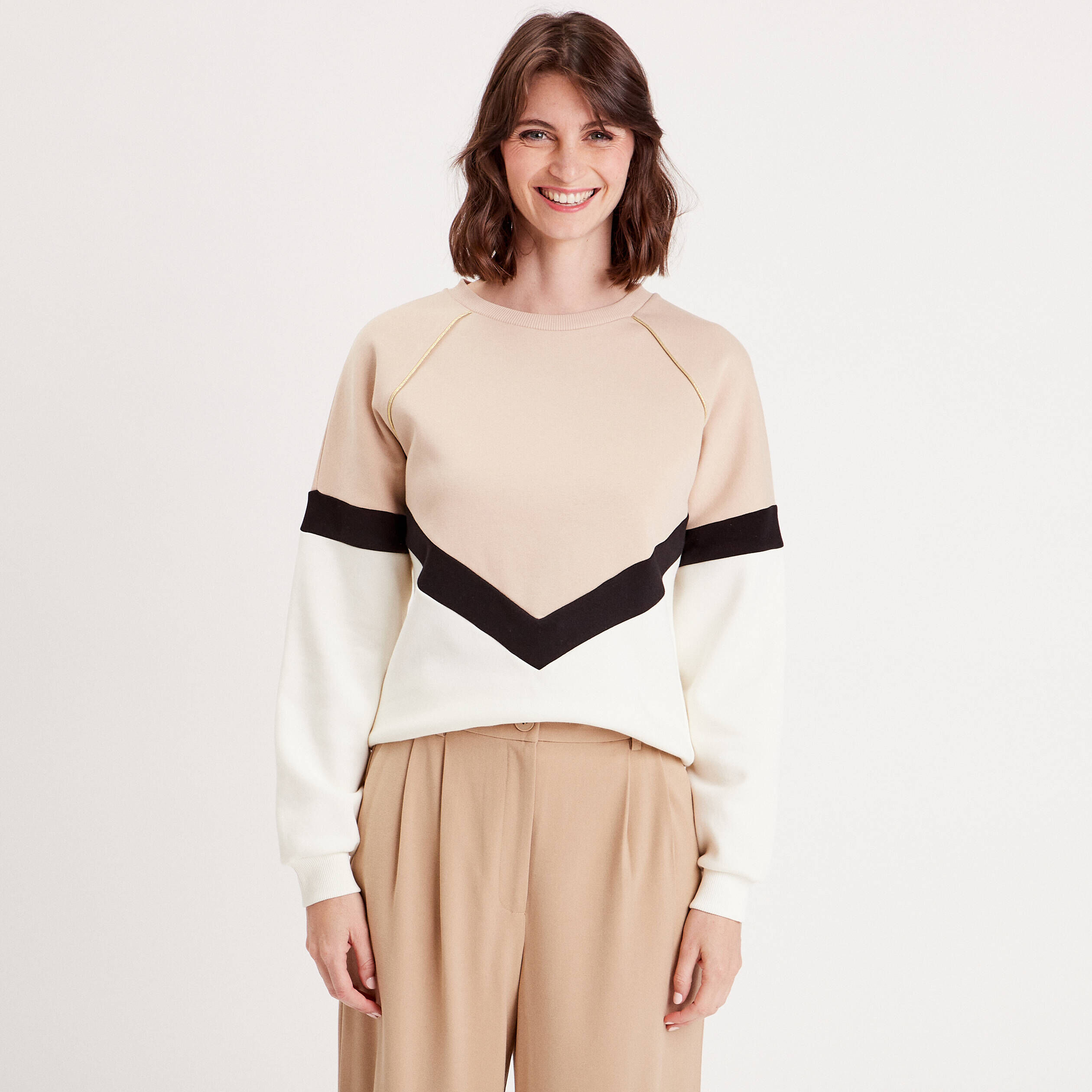 Sweat manches longues noir femme | Cache Cache