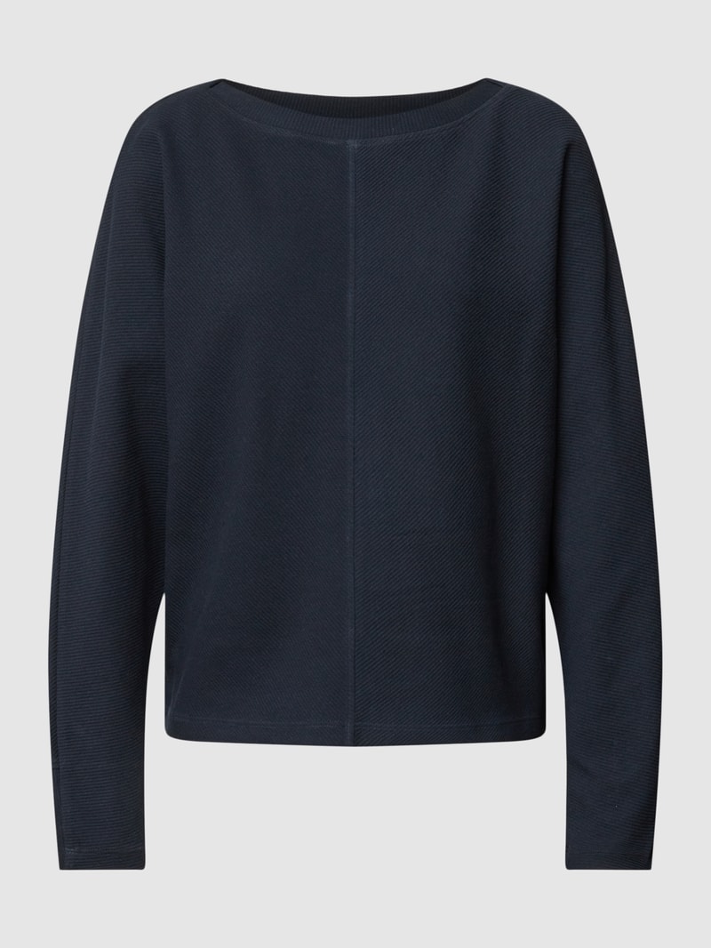 Sweatshirt mit Feinripp Modell 'Gadna' in blau