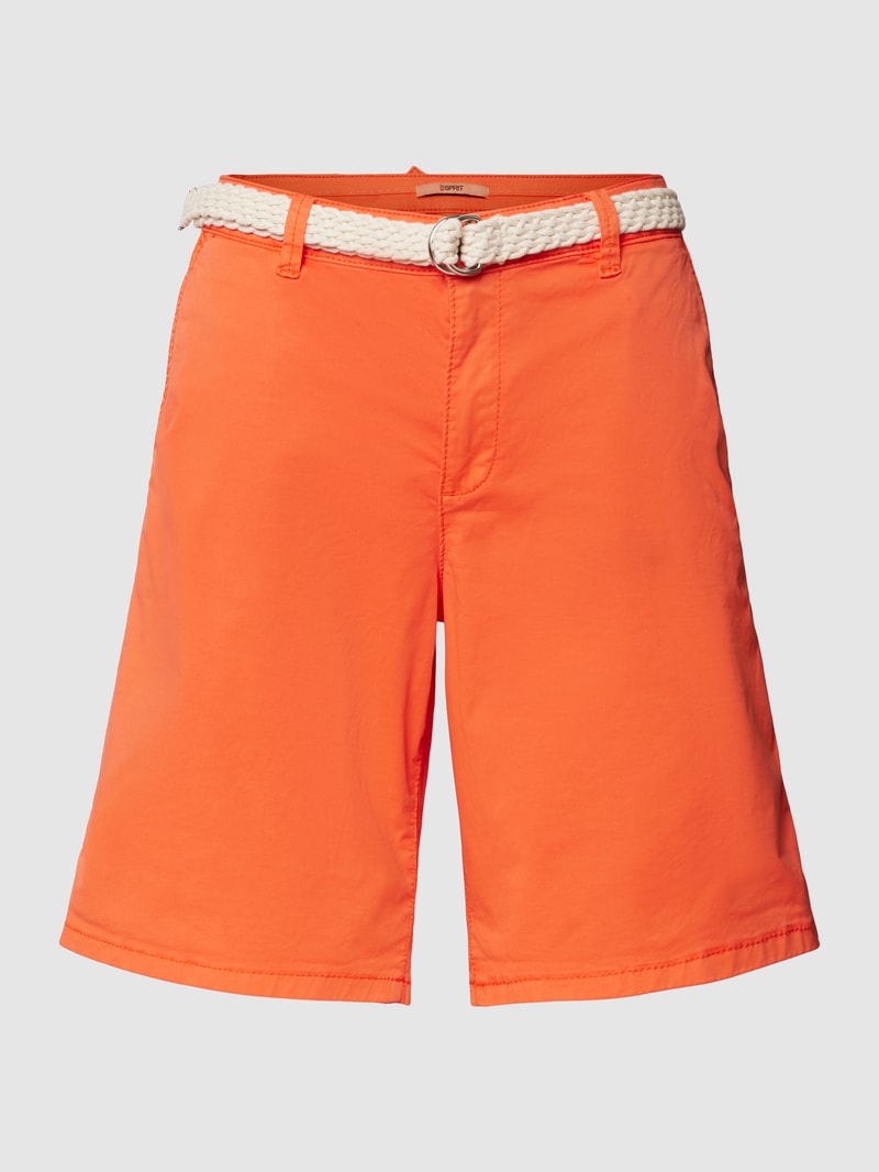Bermudas mit seitlichen Eingrifftaschen Modell 'CHINO' in orange