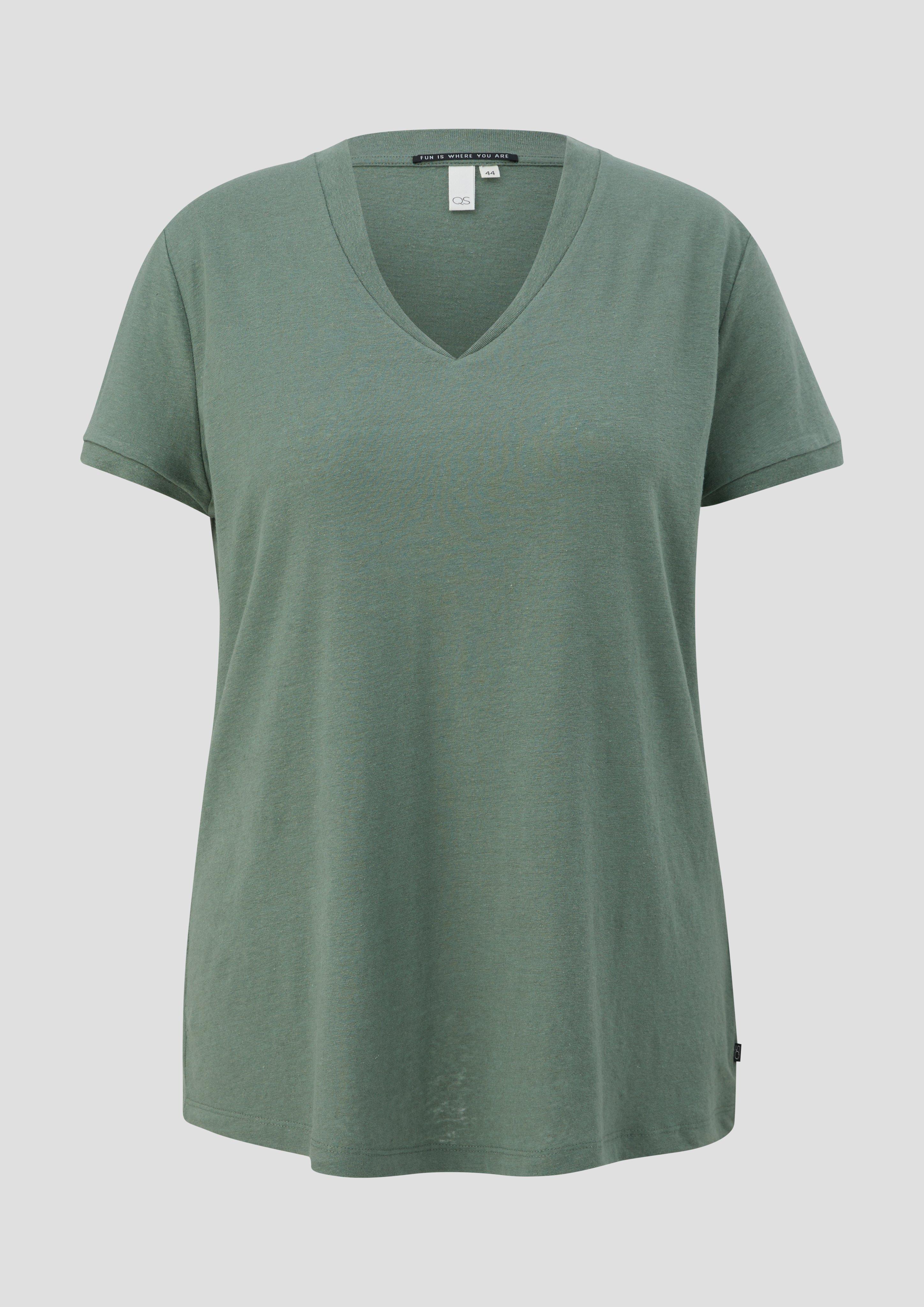 T-Shirt aus Leinenmix  2151440-7816