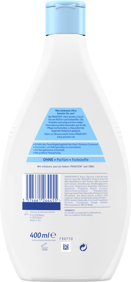 Baby Pflegelotion ultra sensitiv, 400 ml