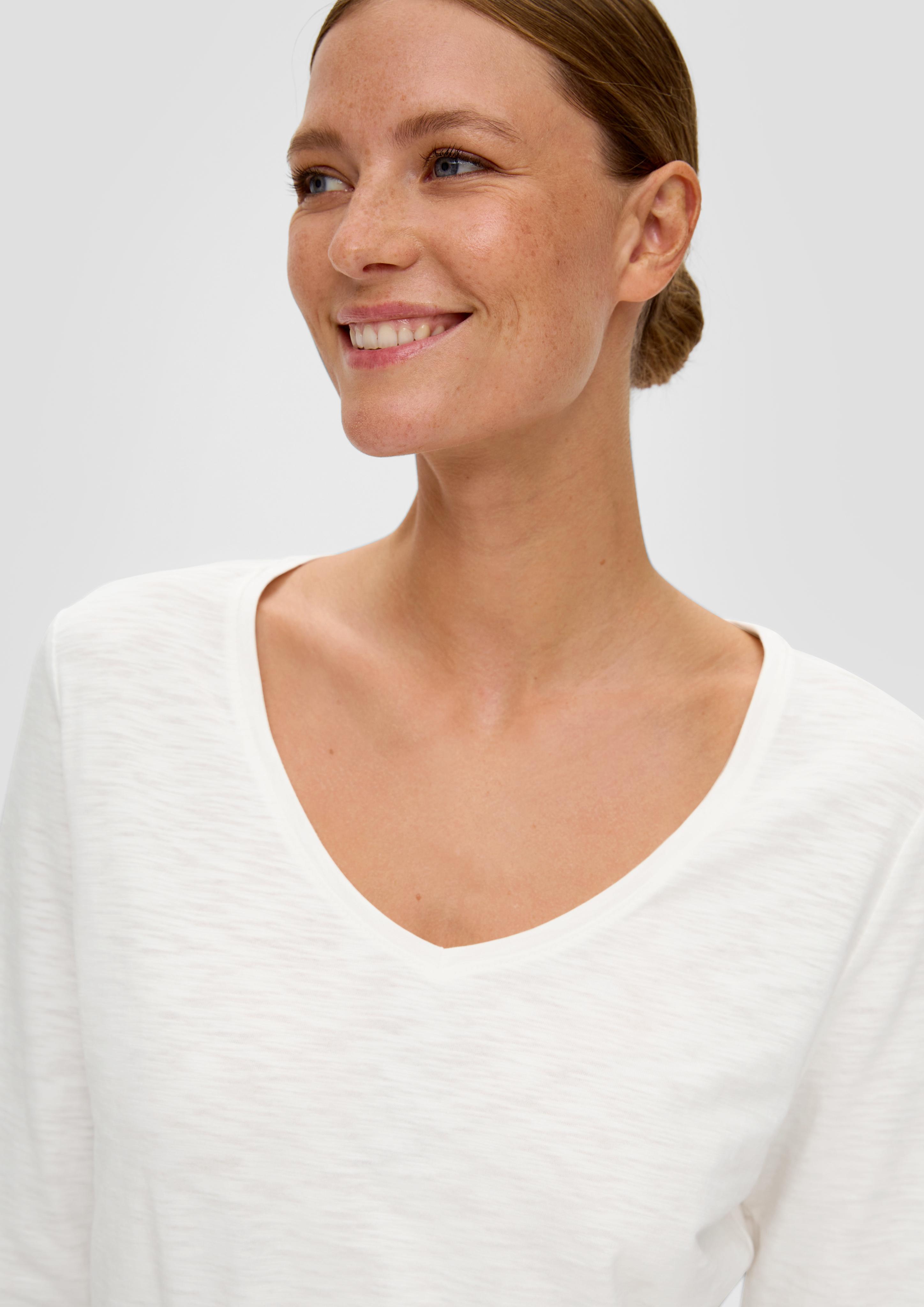 Gestreiftes Longsleeve mit Rollsaum  2135958-0210