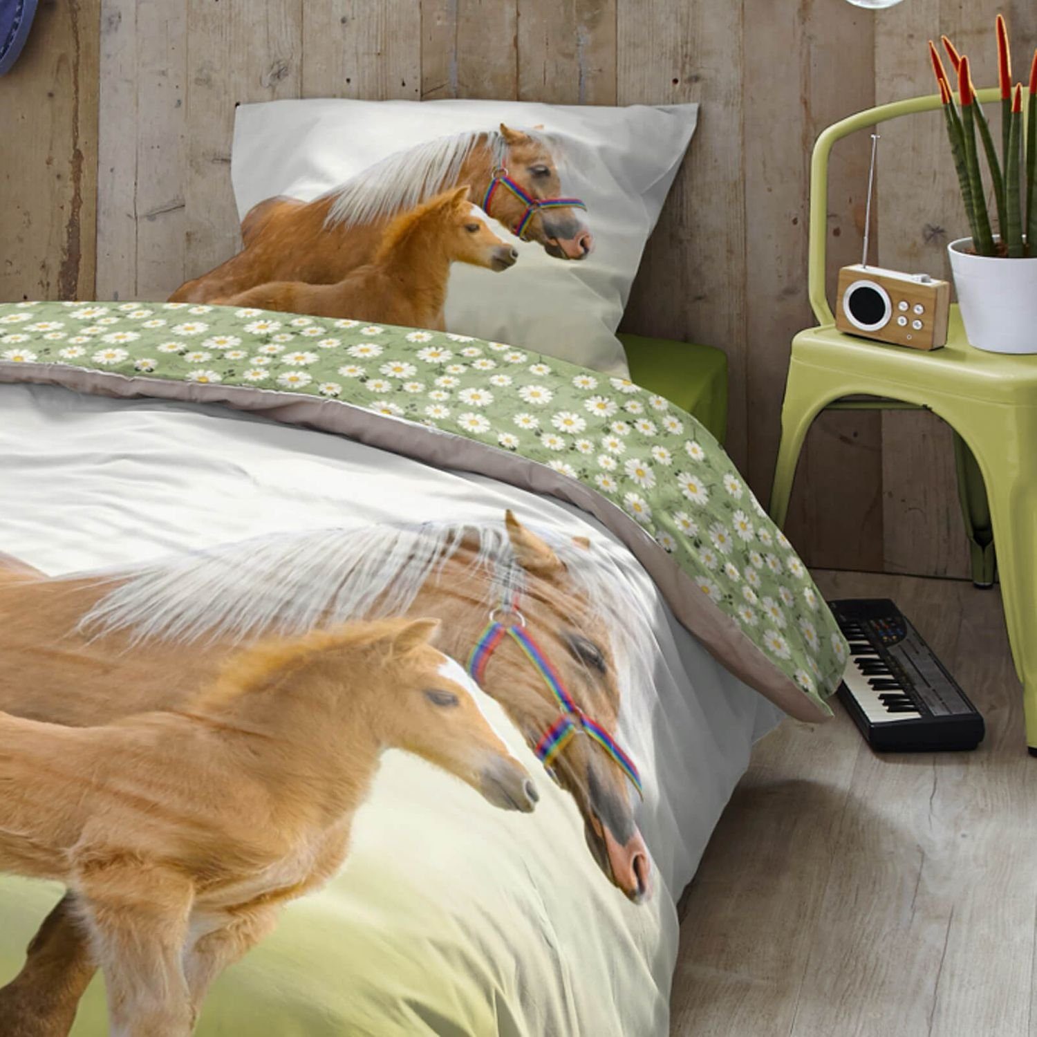Kinderbettwäsche Pferd Trendy Bedding, ESPiCO, Renforcé, 2 teilig, Tiermotiv, Pony