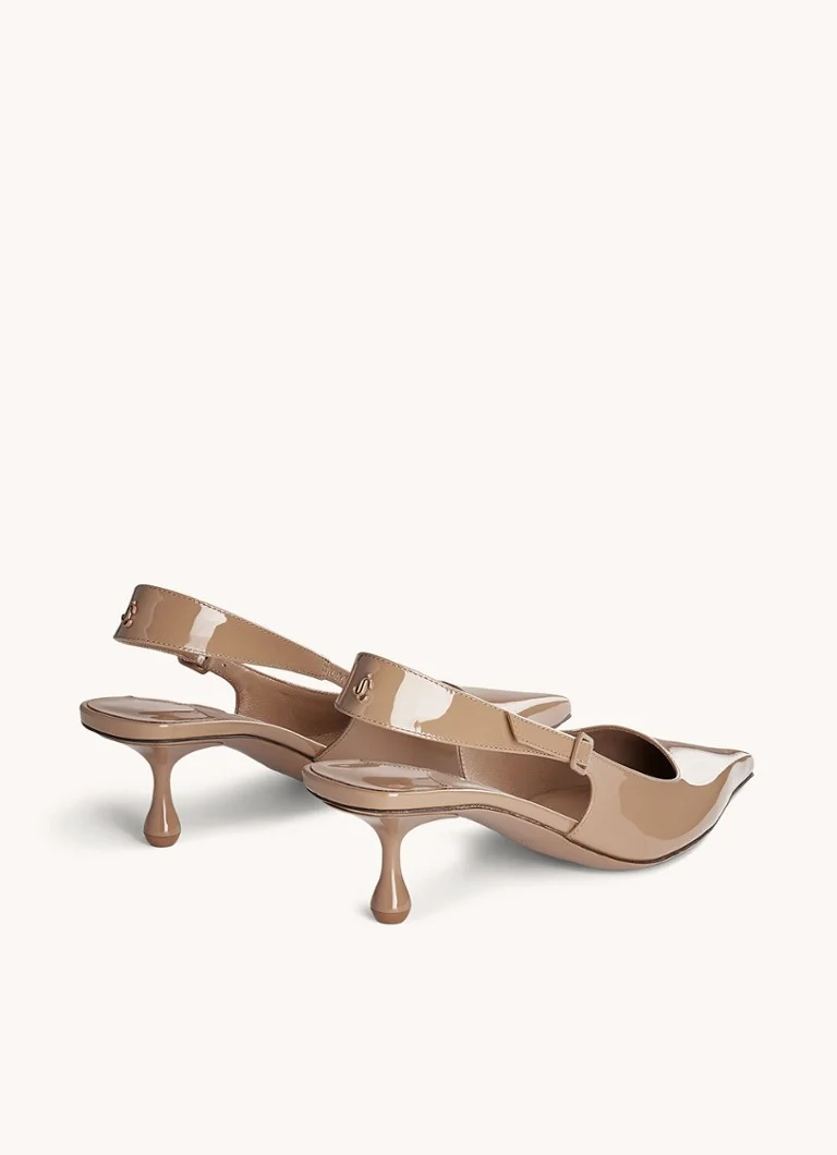 Jimmy Choo Amel 50 slingback i lakkskinn