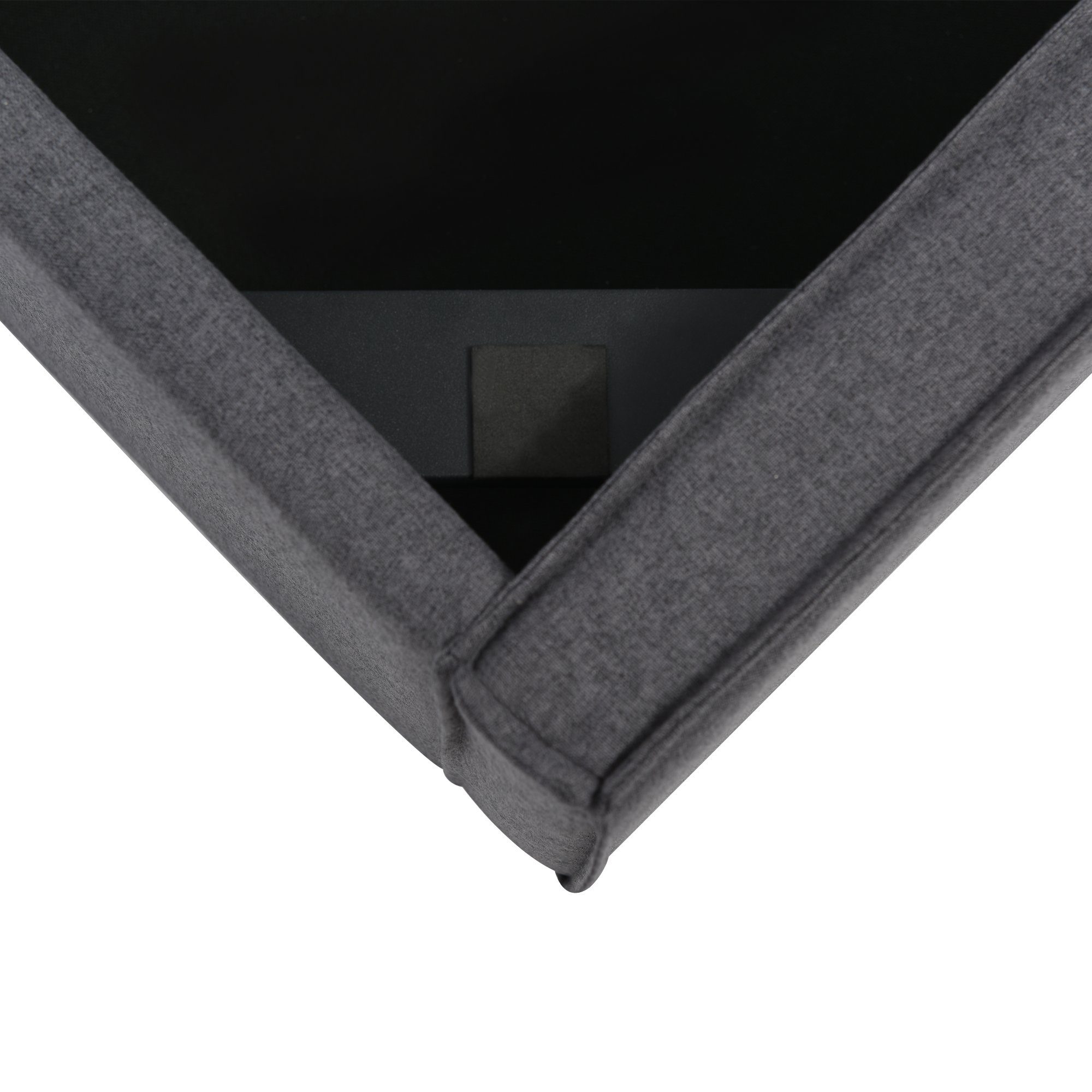 PHOEBE CAT Boxspringbett (Polsterbett Einzelbett 90x200 cm mit edler Knopfheftung), Hydraulisches Funktionsbett mit Bettkasten und Lattenrost, Baumwolle