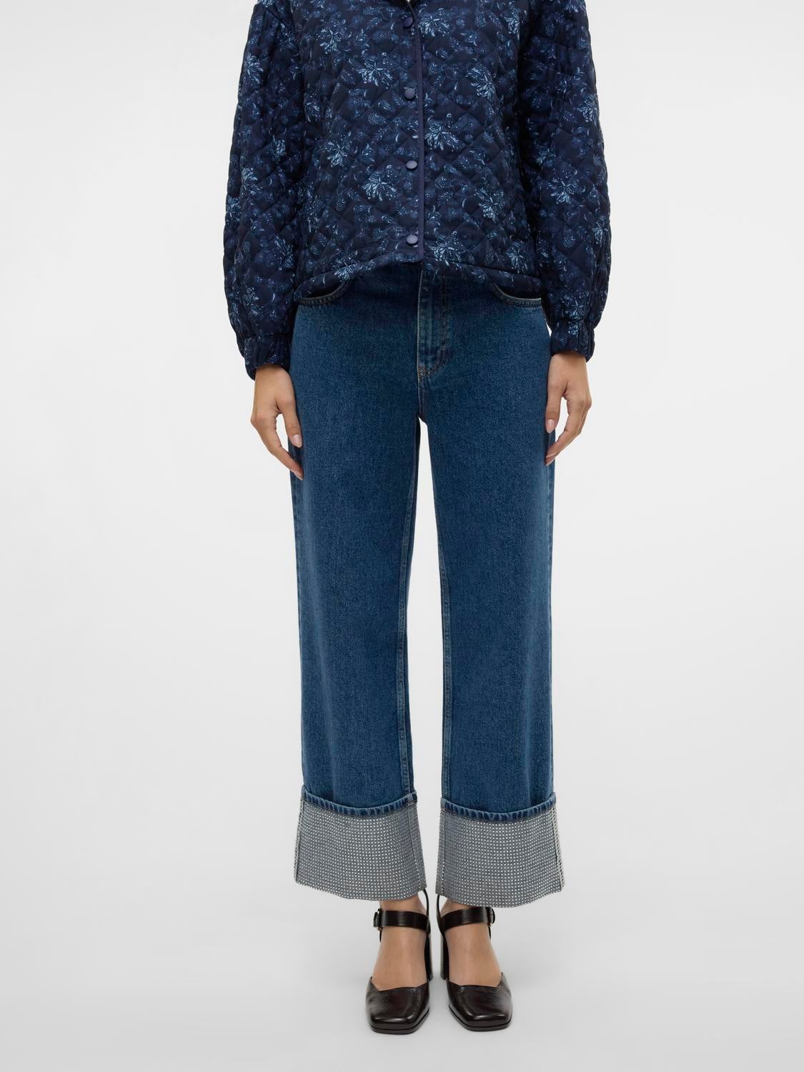 VMCHLOE Hohe Taille Weiter Beinschnitt Jeans