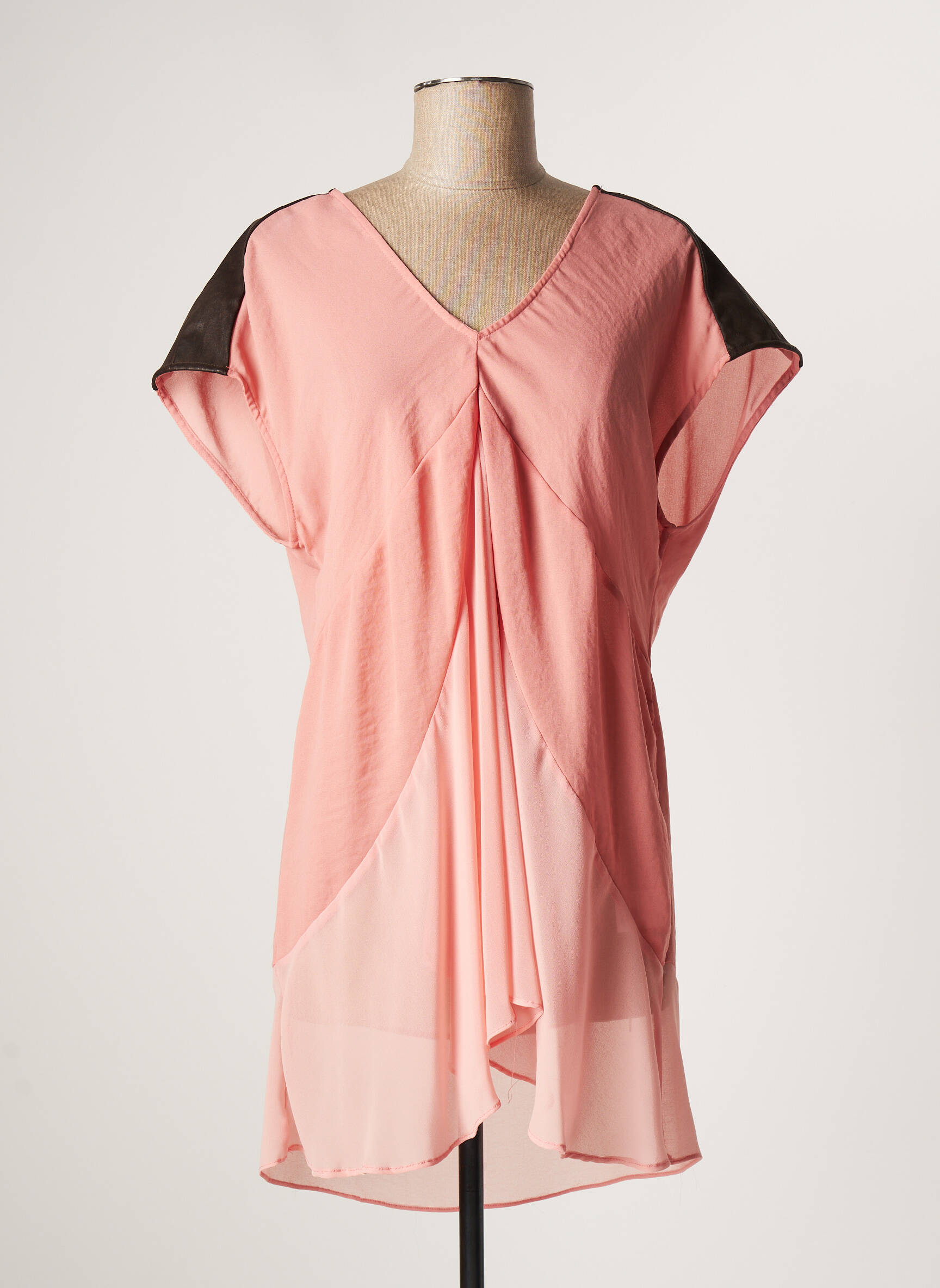 Lauren Vidal Tuniquemanchecourte Femme couleur rose
