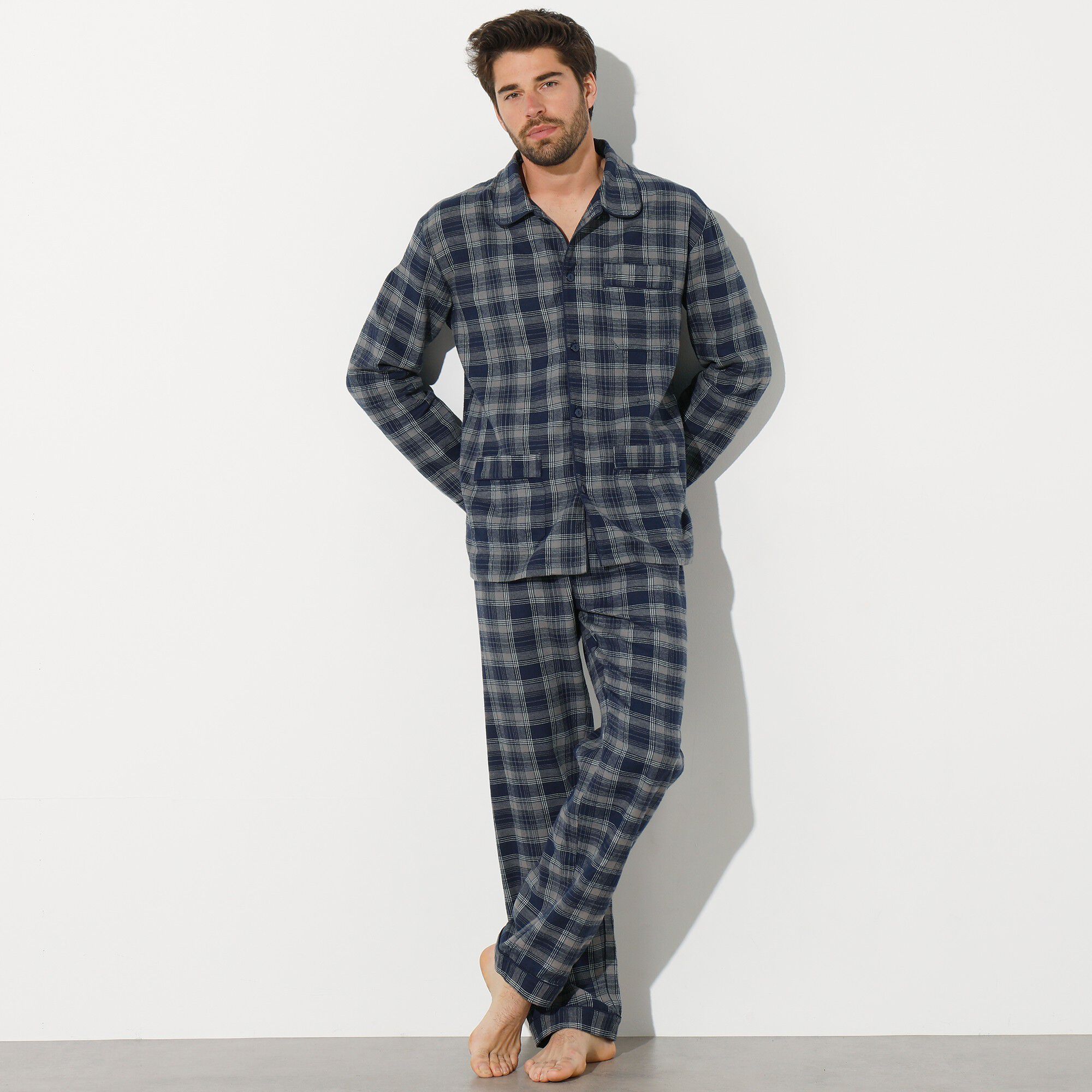 Pyjama carreaux en pilou