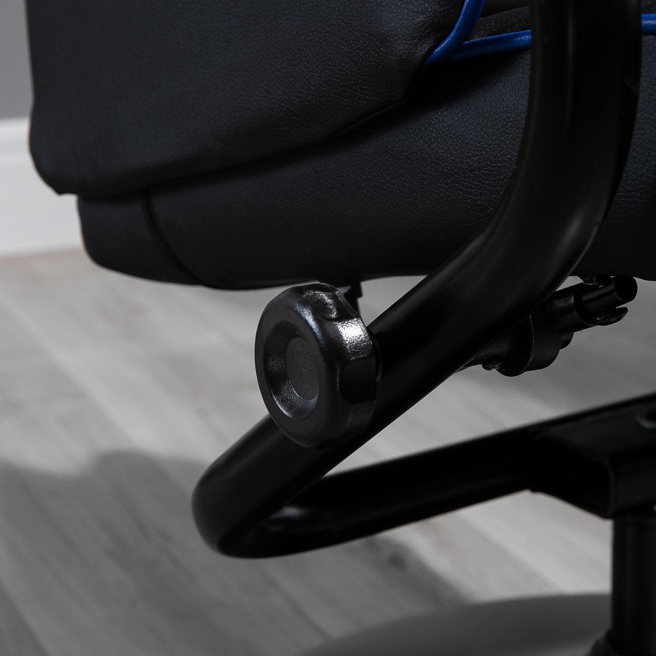 Vinsetto Relaxsessel mit Hocker, Fernsehsessel, Spiel-Stil, Gamingstuhl, Blau