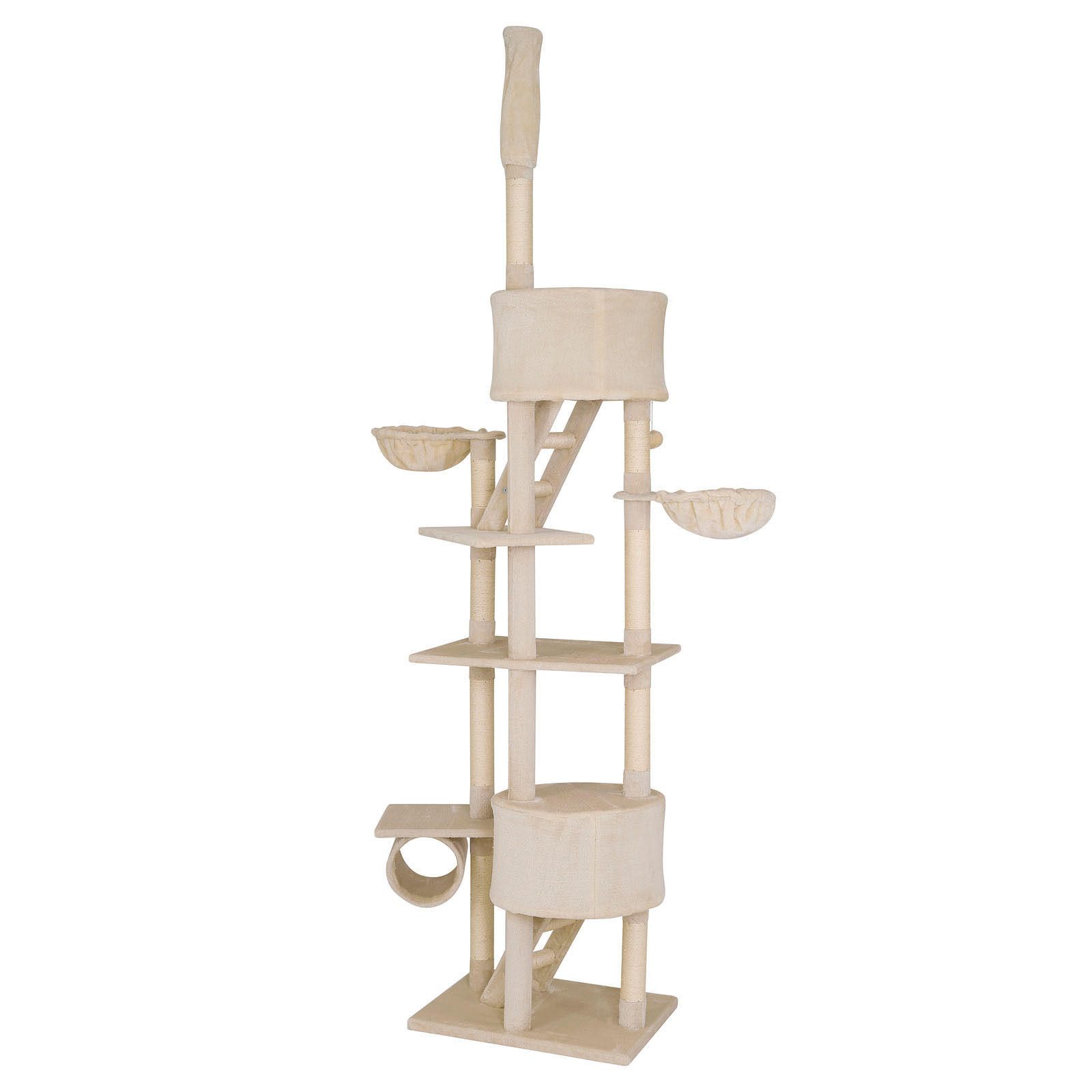 Lionto Kratzbäume Lionto Kratzbaum XXL, Höhenverstellbar (230 - 250 cm) beige