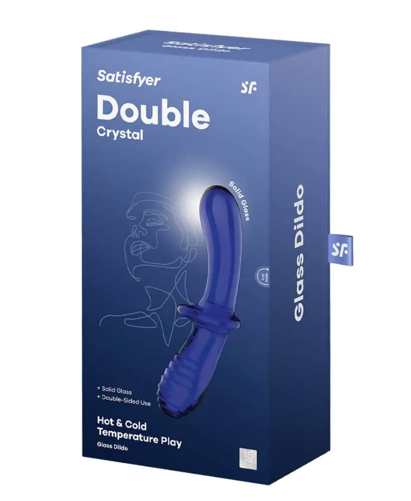 Satisfyer Masażer Dobbelt Krystal Lyseblå