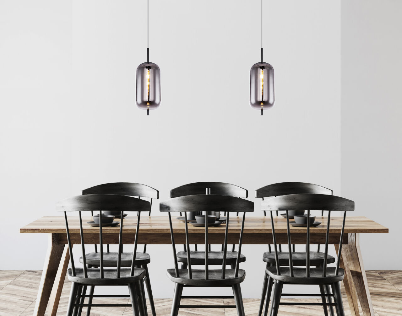 Globo Lighting - BLACKY - Hängeleuchte Metall schwarz, 1x E27