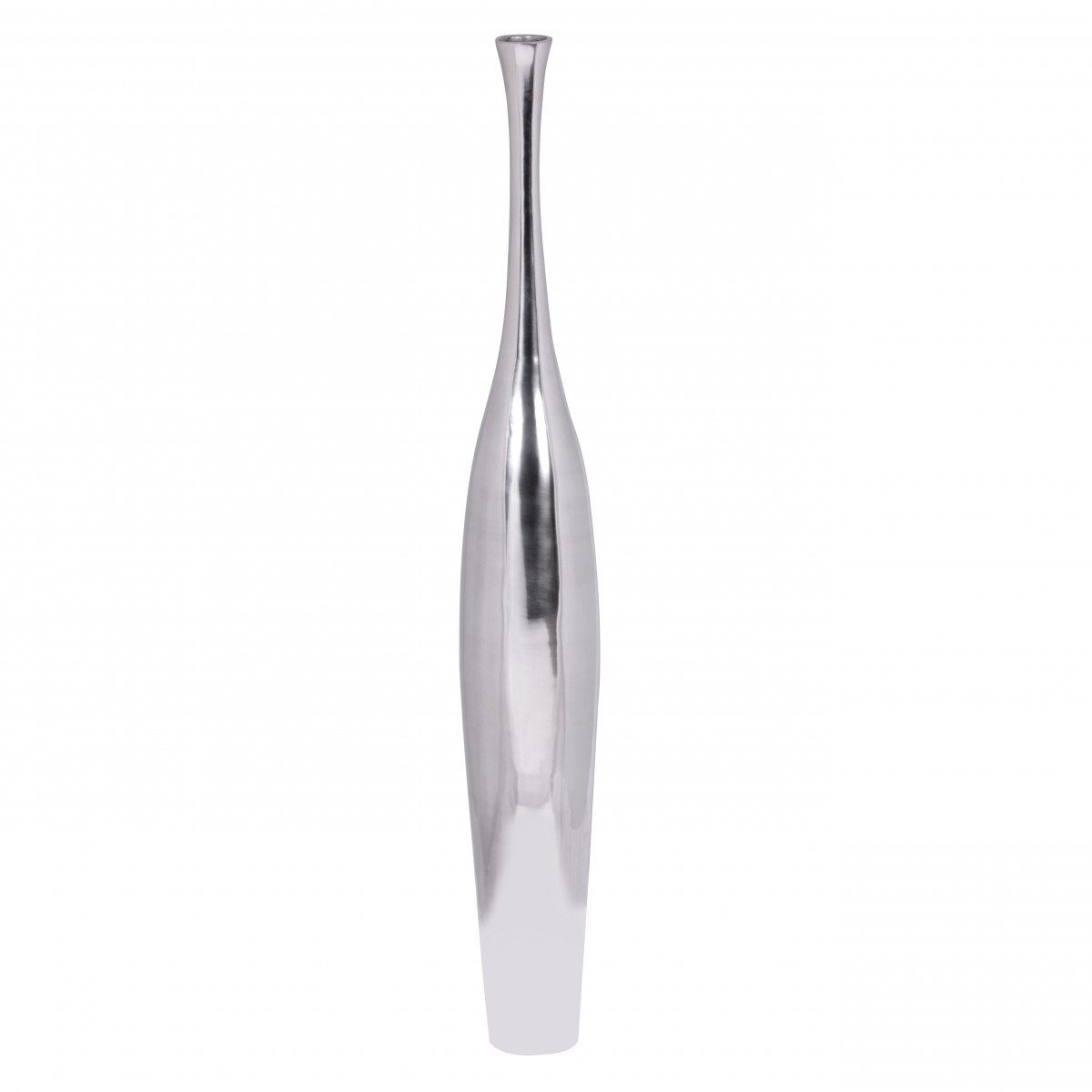 KADIMA DESIGN Dekovase Elegante Aluminium Blumenvase in Silber für stilvolle Einrichtungen