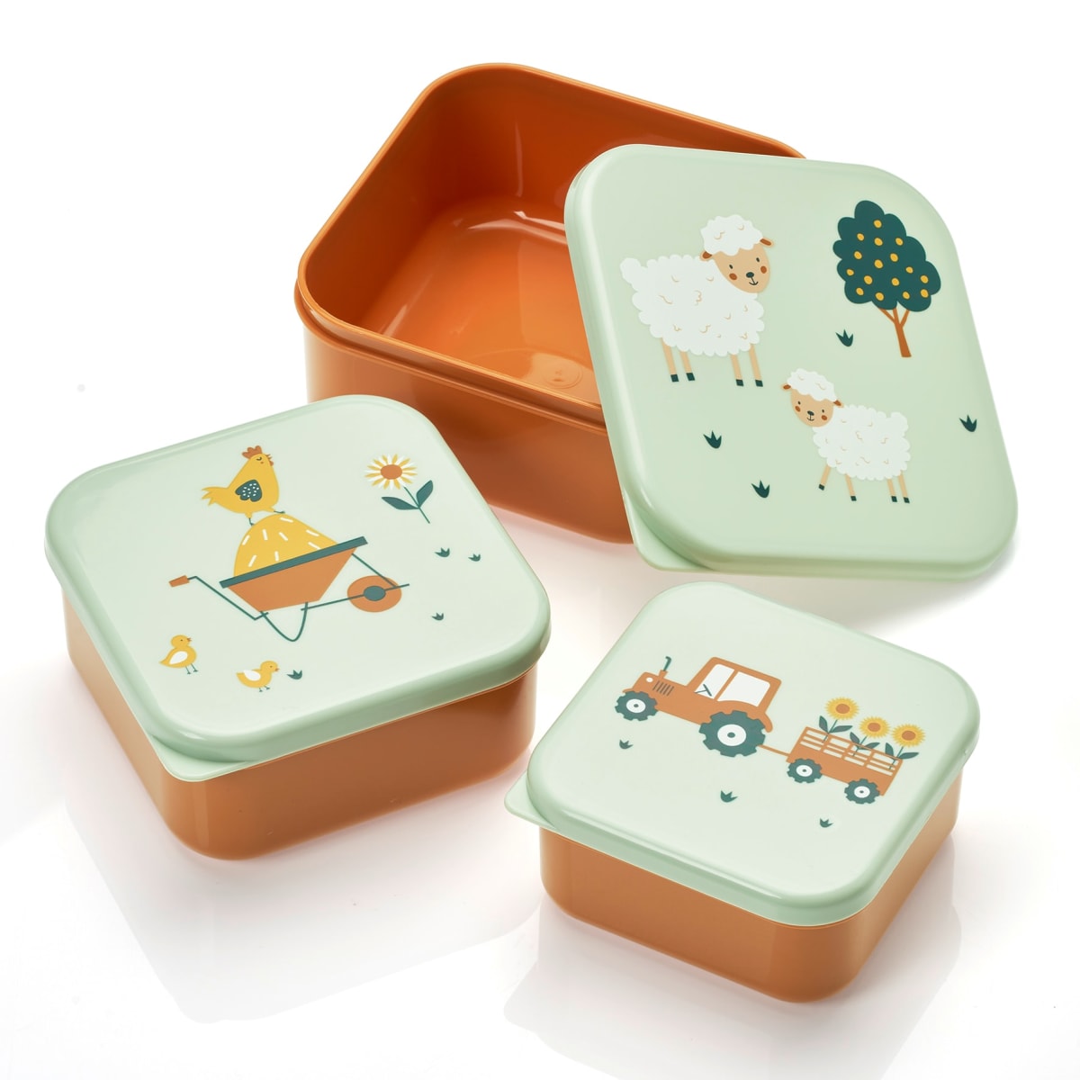 Snackboxen grün, 3-teilig, 1 St