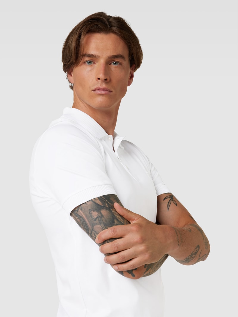 Poloshirt aus Baumwolle - Porsche X Boss Collection in weiß