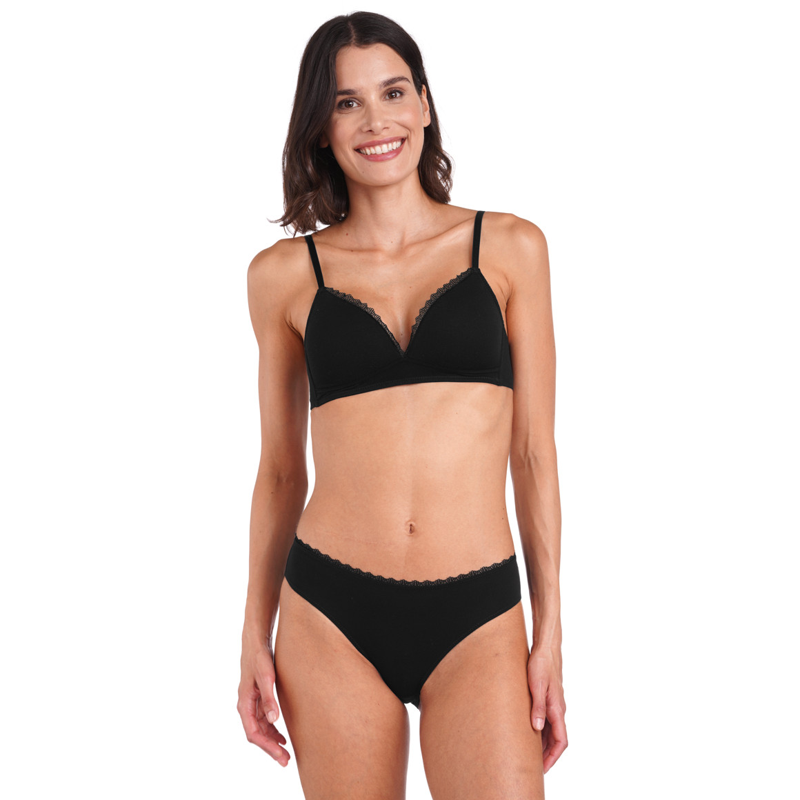 5 Damen Slips mit Spitze