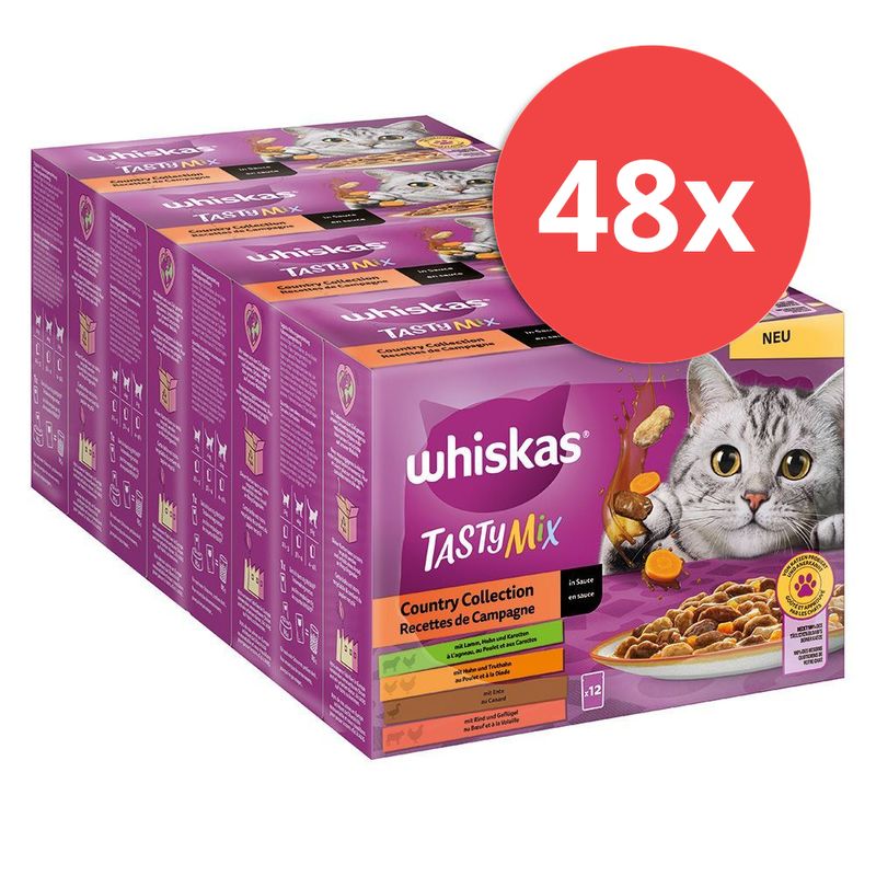 Multipack Whiskas Tasty Mix Portionsbeutel 48 x 85 g | bitiba.de