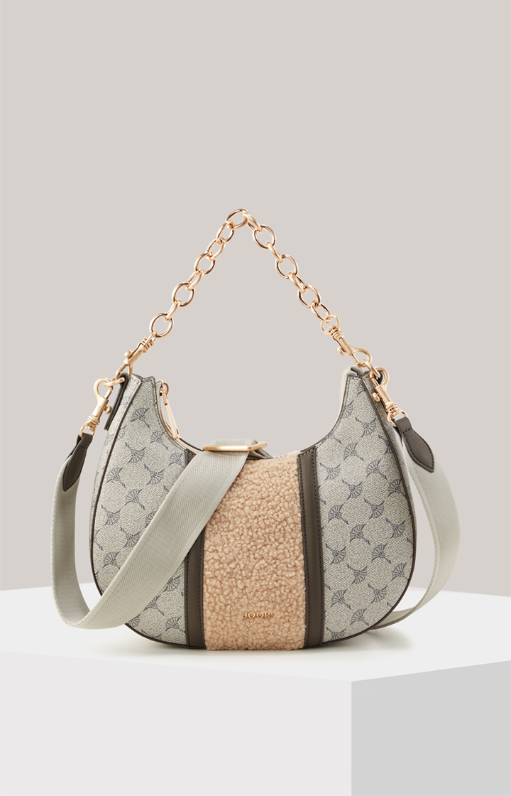 Schultertasche Mazzolino Peluche Annina in Blau/Beige