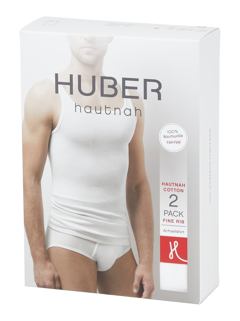 Tanktop aus Baumwolle im 2er-Pack in weiß