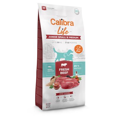 Calibra Life Junior Small & Medium Breed mit frischem Rind