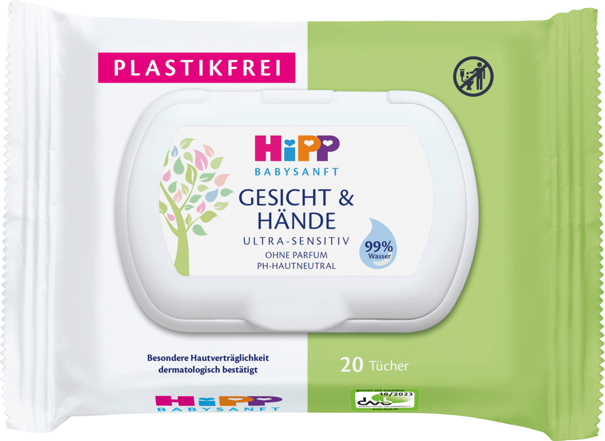 Feuchttücher Gesicht & Hände Tücher, 20 St