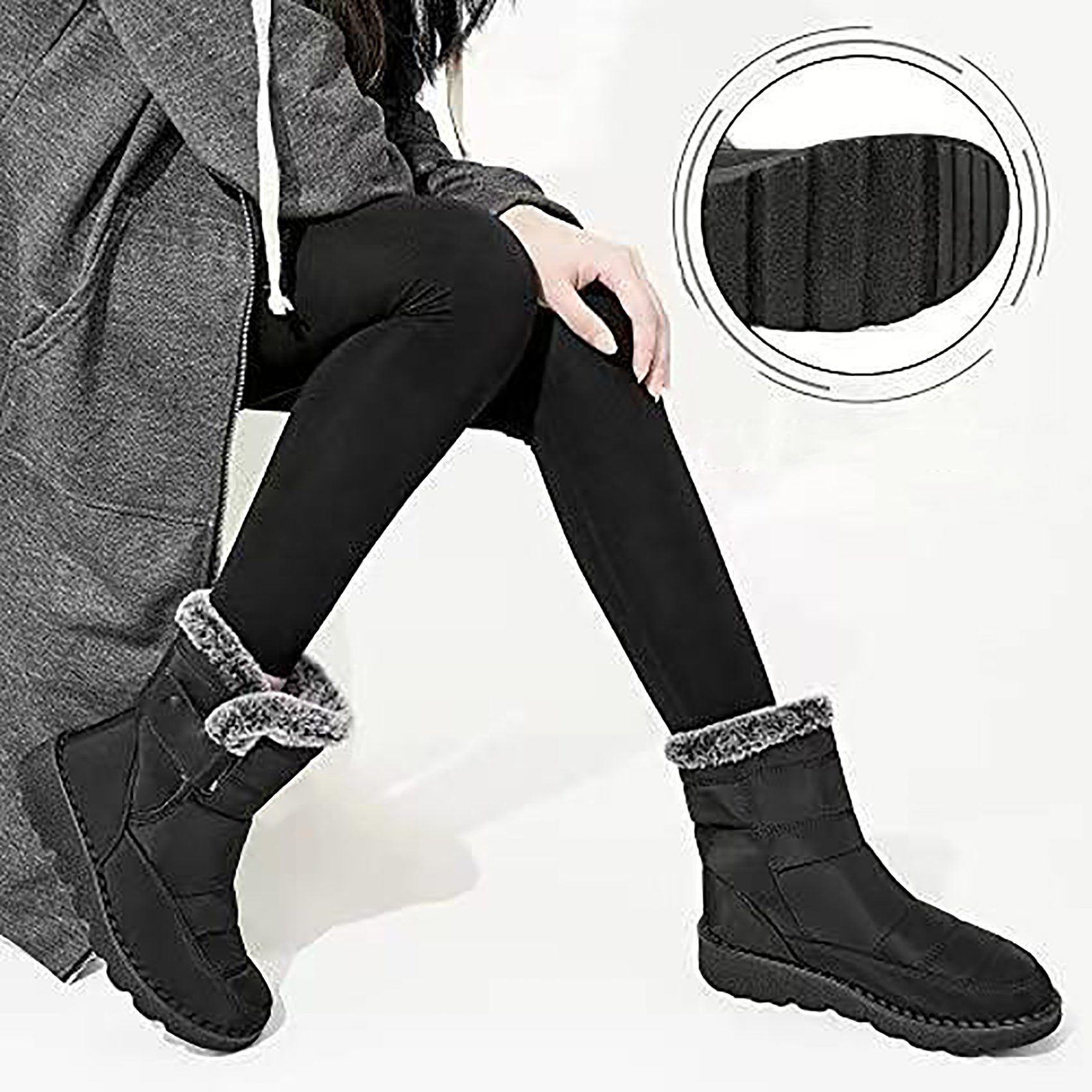 TOPMELON Rutschfeste, wasserdichte, warme Schneestiefel für Kinder Snowboots