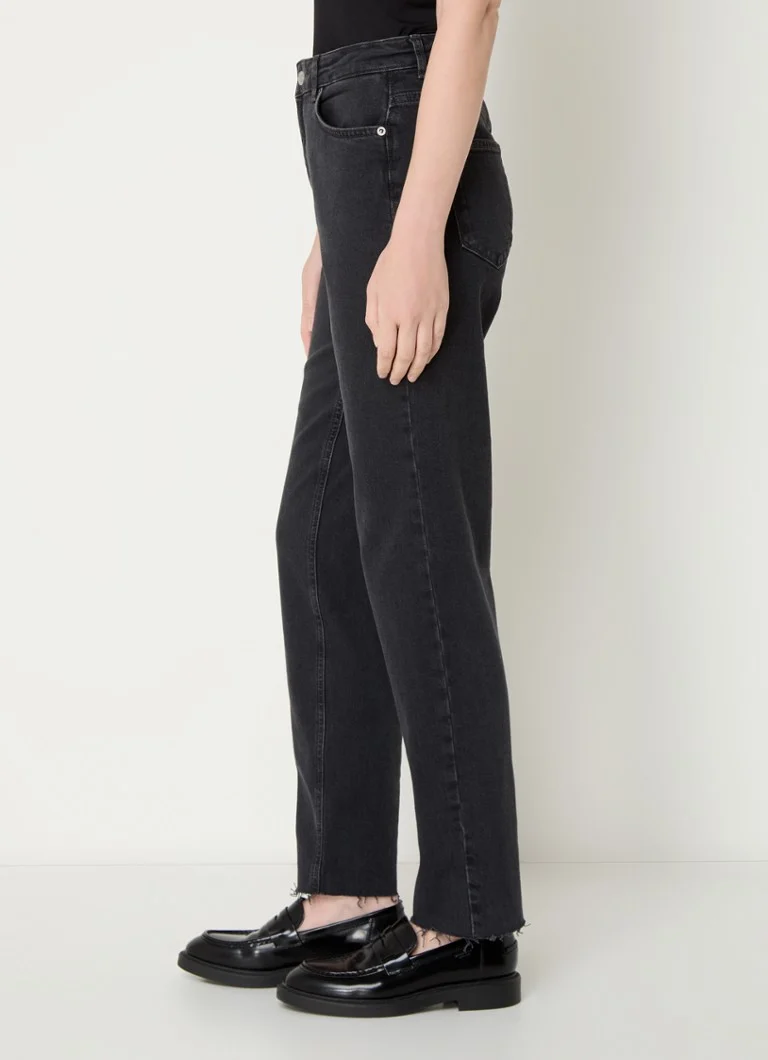 Selected Femme  Roby mid waist straight leg jeans met gekleurde wassing