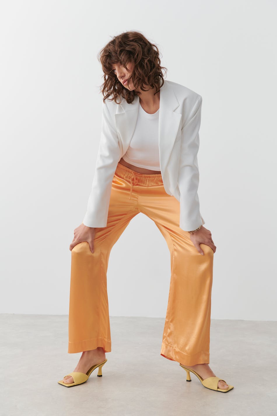 Satin trousers
