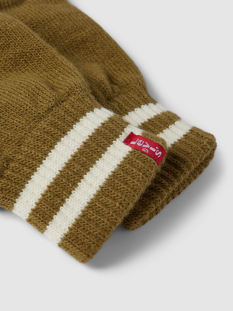 Handschuhe mit Label-Detail Modell 'BEN' in olivgrün