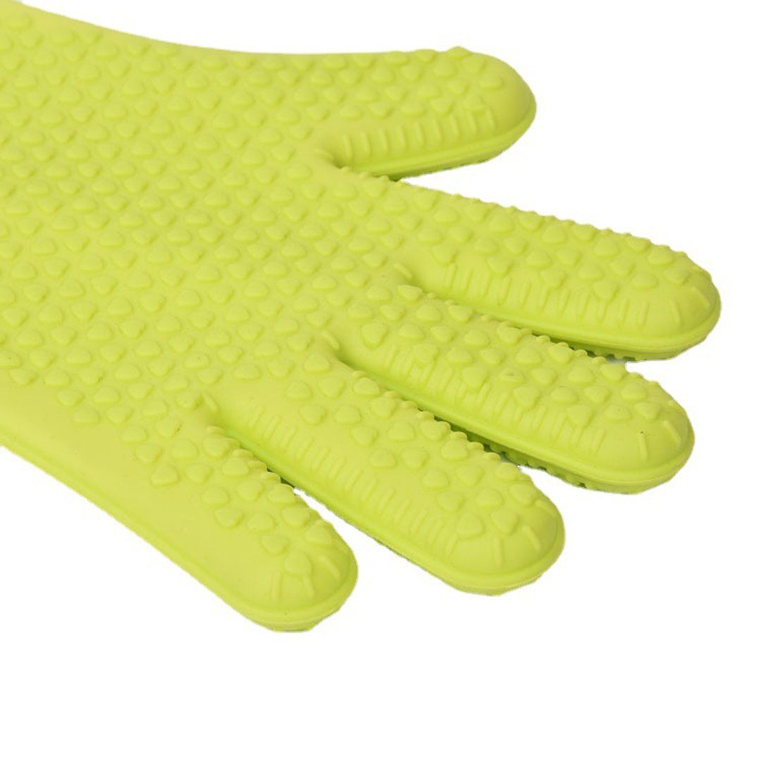 FIDDY Topfhandschuhe Mikrowellenofenhandschuhe Isolationshandschuhe, (Ofenhandschuhe Hitzebeständige Handschuhe Backhandschuhe), 1 Paar Silikonhandschuhe für BBQ, Backen, Kochen und Grillen