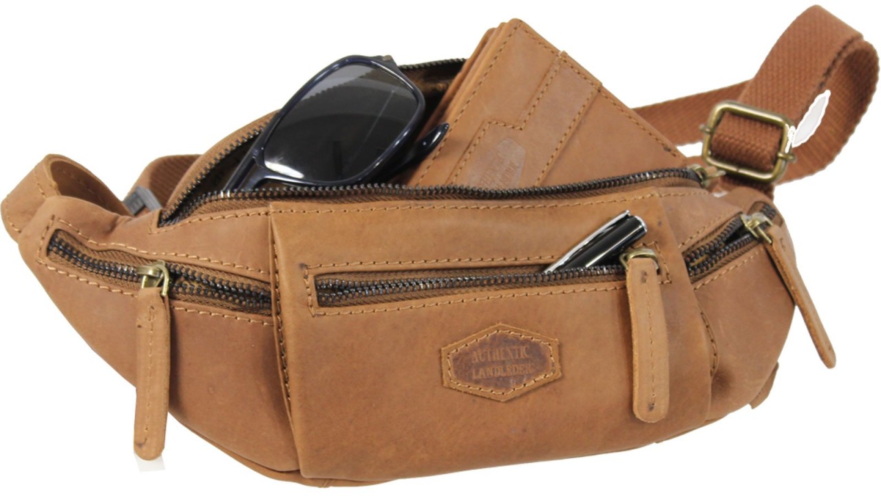 LANDLEDER Handtaschen bunt GÜRTELTASCHE