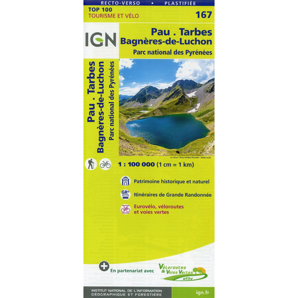 Pau.Tarbes.Bagnères-de-Luchon 1:100 000 - Karte