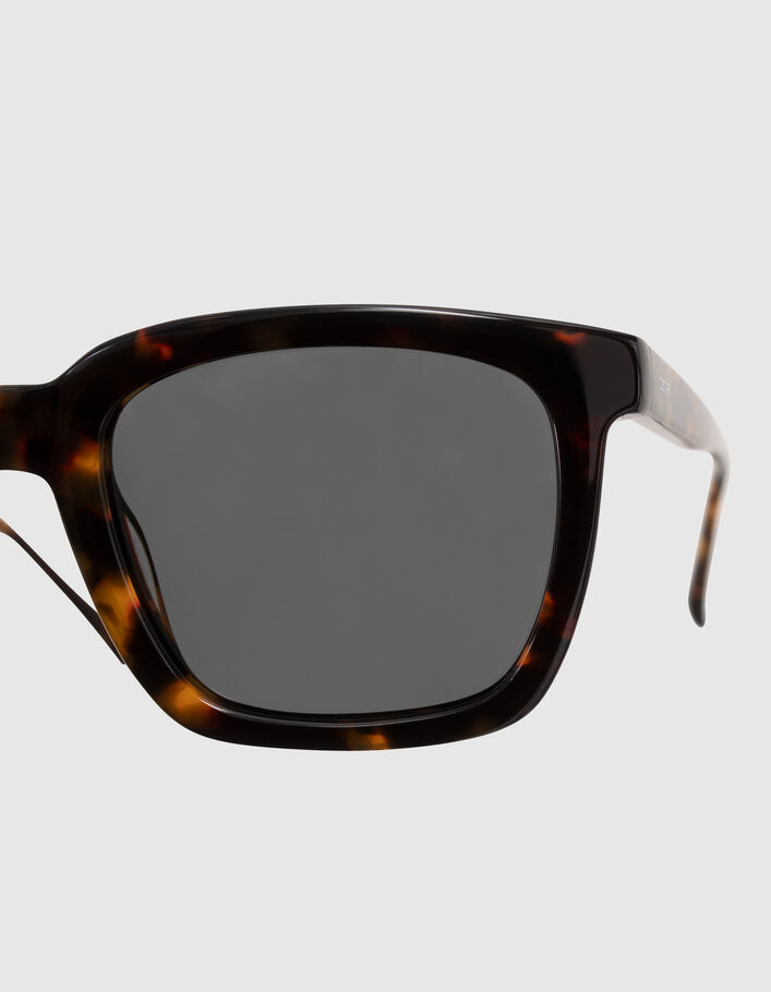Lunettes solaires écailles style rectangle Homme