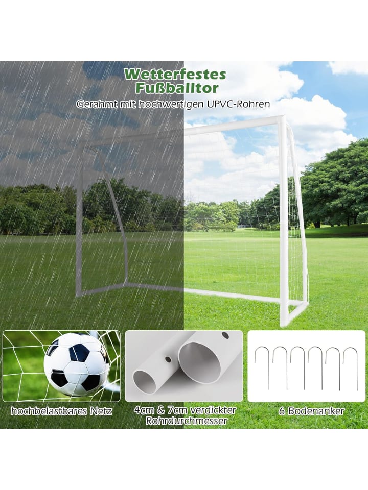 COSTWAY Fußballtor 183x82x120cm in Weiß günstig kaufen onesize