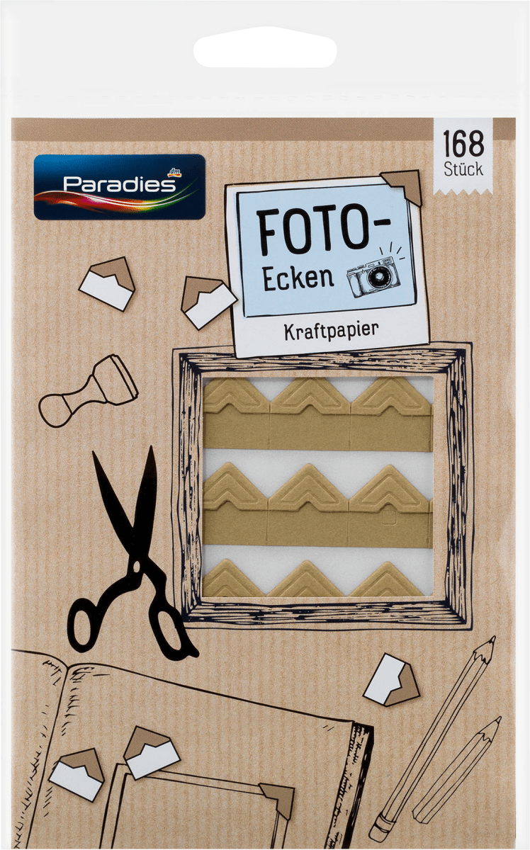 Fotoecken Kraftpapier, 168 St