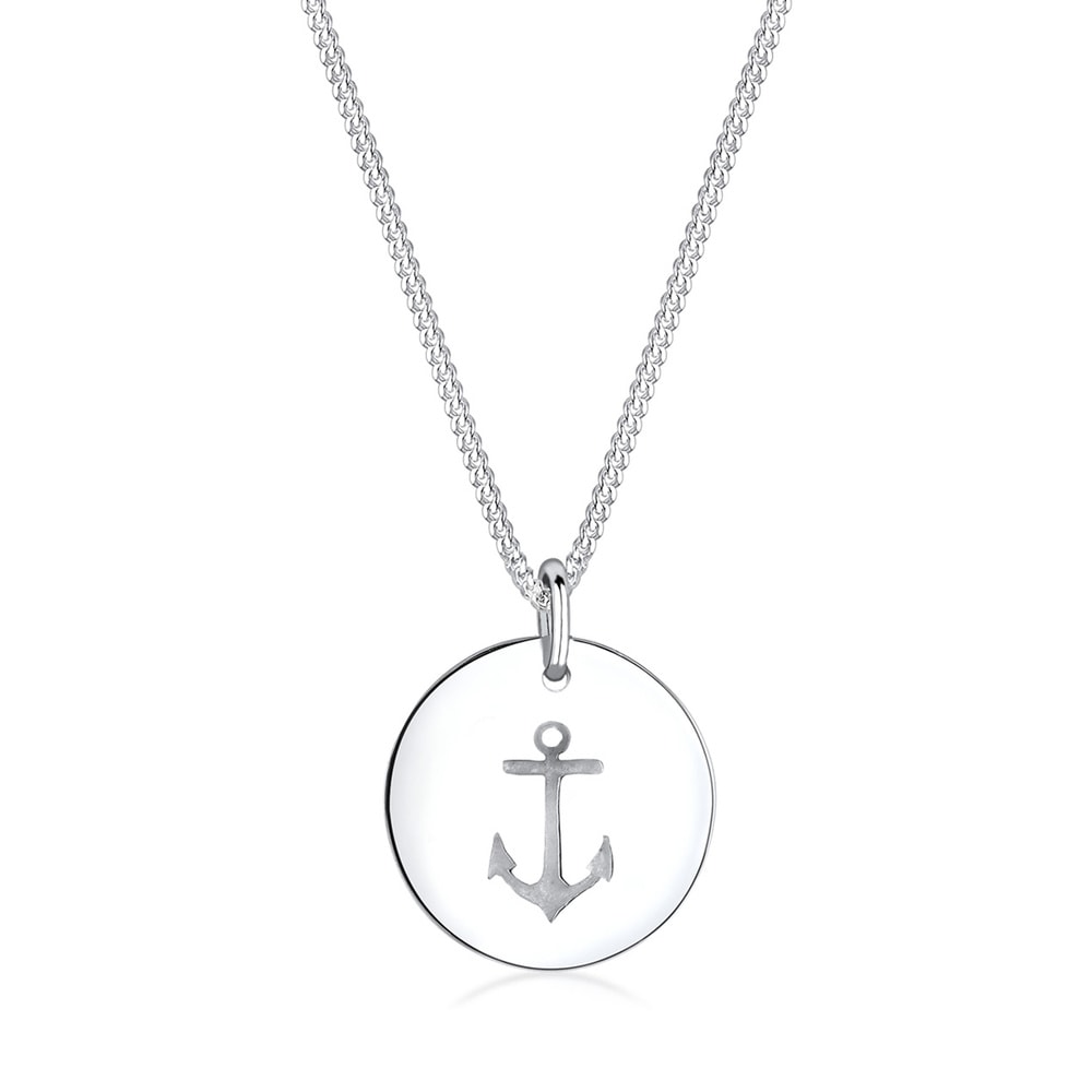Elli Elli Collier Femme Pendentif d'Ancre een Argent Sterling 925 Bijoux