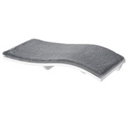 PawHut Katzenbett Katzenliege Katzen Wandliege Katzenregal Wandmontage Plüsch MDF Grau Weiß 53 x 28 x 12 cm