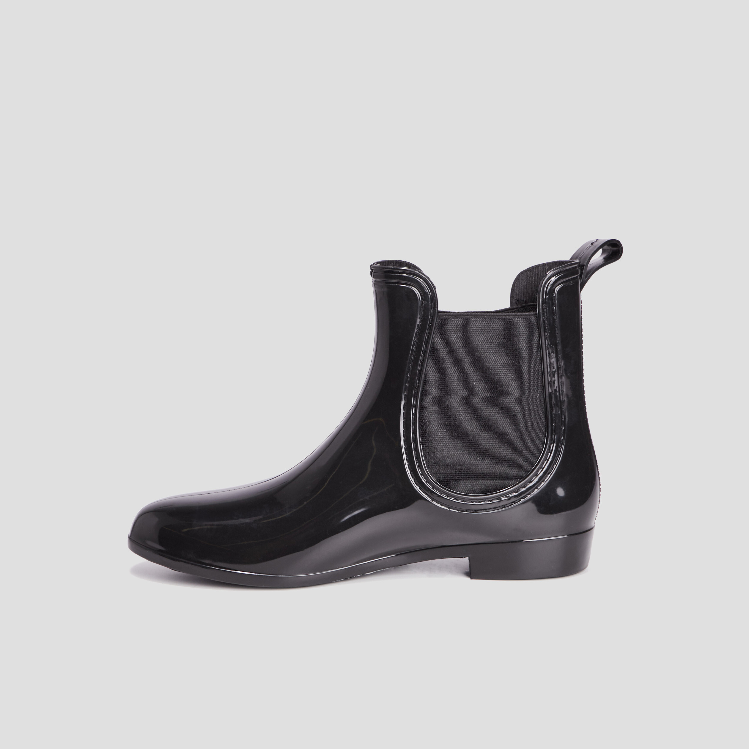 Bottines chelsea de pluie noir femme | La Halle