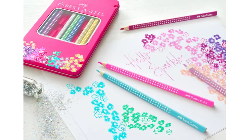 FABER-CASTELL Buntstifte Sparkle 12er Etui