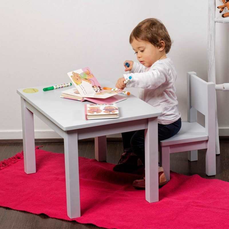 Table rectangulaire pour tout-petits blanche