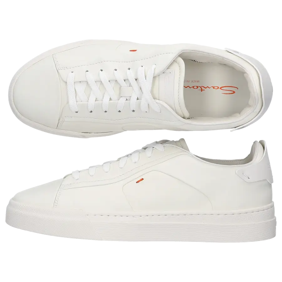 Santoni - Sneaker low DARTS Kalbsleder - weiß