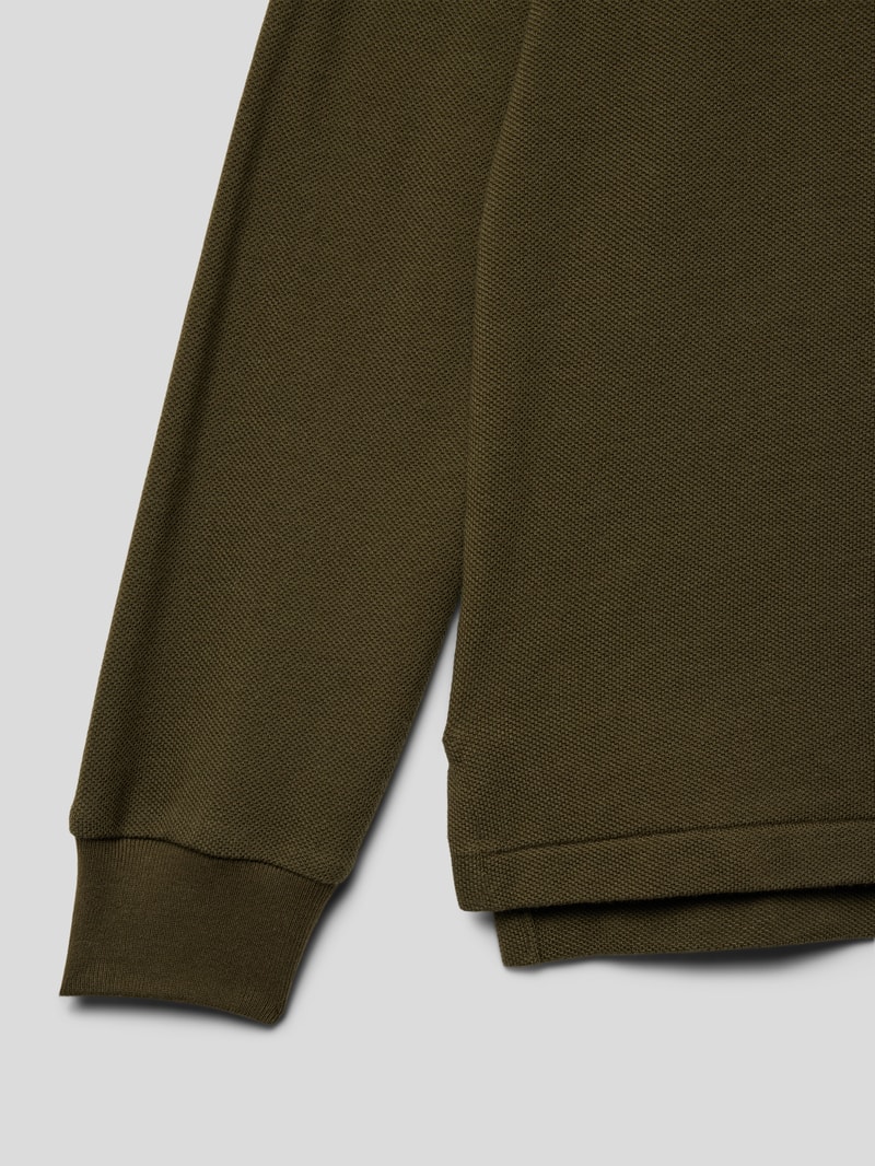 Longsleeve mit Polokragen in ecru