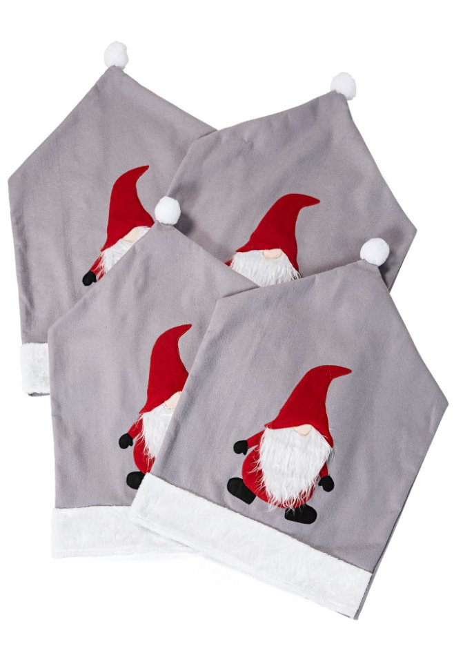 Stuhlhusse mit Wichtel (4er Pack)