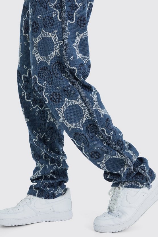 Tall Jacquard Jogginghose mit geteiltem Saum
