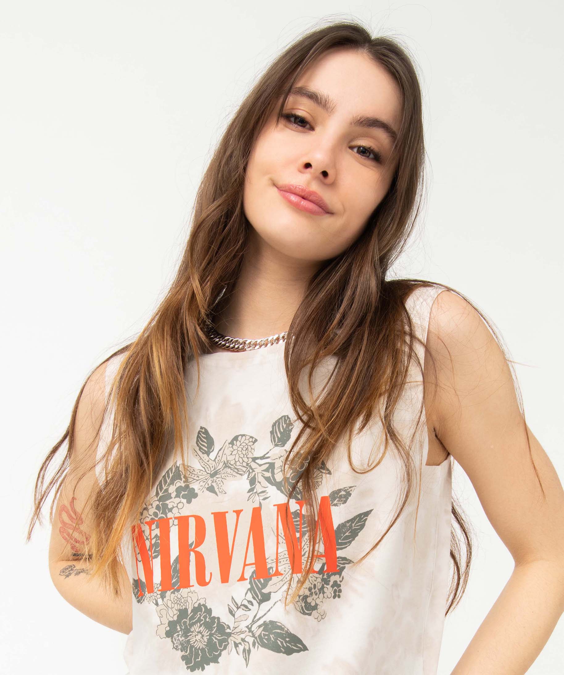 Débardeur femme à large motif - Nirvana beige | GEMO