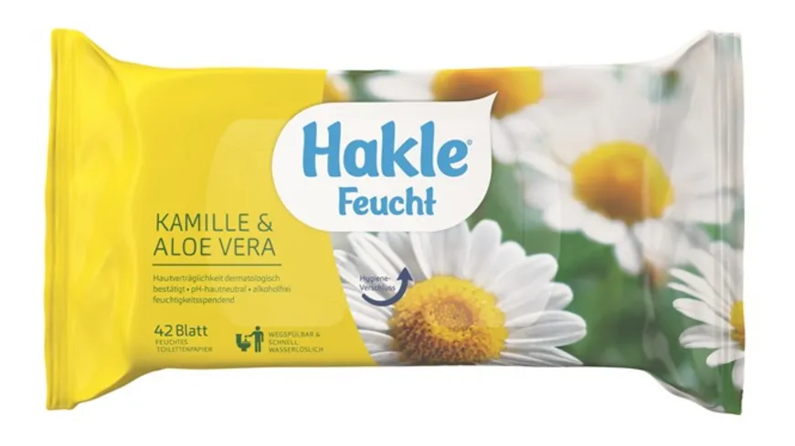 Hakle Feucht Toilettentücher KAMILLE UND ALOE VERA
